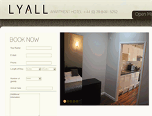 Tablet Screenshot of lyallhotel.com